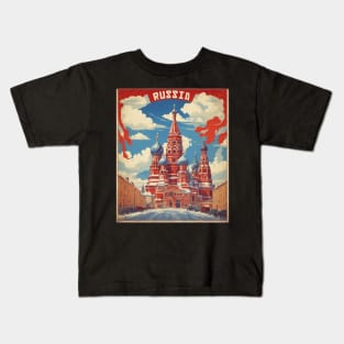 Central Russia Vintage Tourism Poster Kids T-Shirt